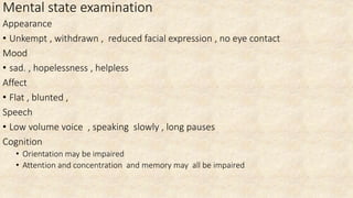Assessment and management of depression | PPTX