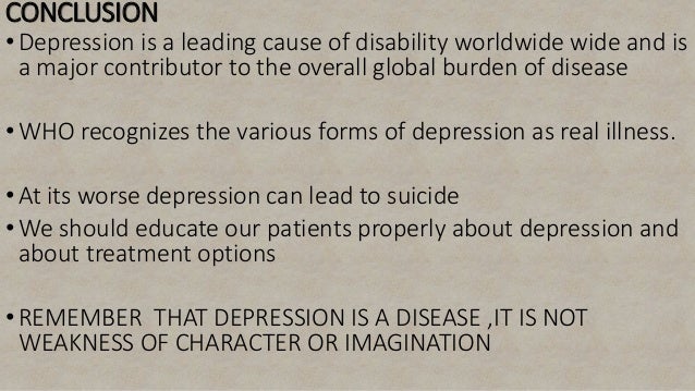 Assessment And Management Of Depression