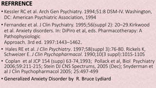 Kessler Approach Assessment and management of generalized anxiety disorder | PPTX