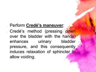 Pressing Bladder Assessment and management of urinary elimination meeting special need ...
