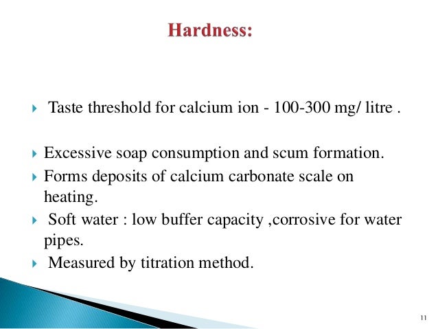 Acceptable Drinking Water Hardness Acceptable Drinking Water Hardness