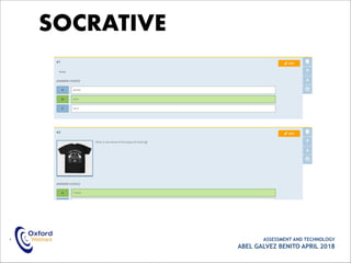 • ASSESSMENT AND TECHNOLOGY
ABEL GALVEZ BENITO APRIL 2018
SOCRATIVE
 