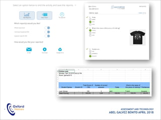 • ASSESSMENT AND TECHNOLOGY
ABEL GALVEZ BENITO APRIL 2018
SOCRATIVE
 