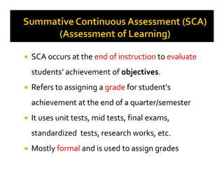 Continuous assessment and test construction | PDF