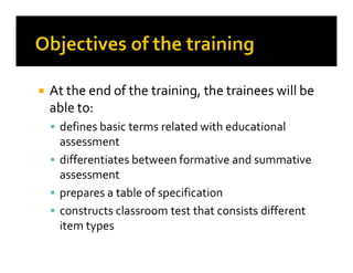 Continuous assessment and test construction | PDF