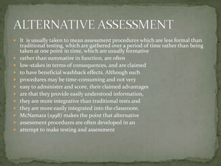 Assessment and testing language | PPTX