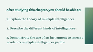Comprehensive Overview of Multiple Intelligences Theory and Assessment ...