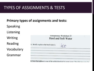 Assessment assignment testing | PPTX