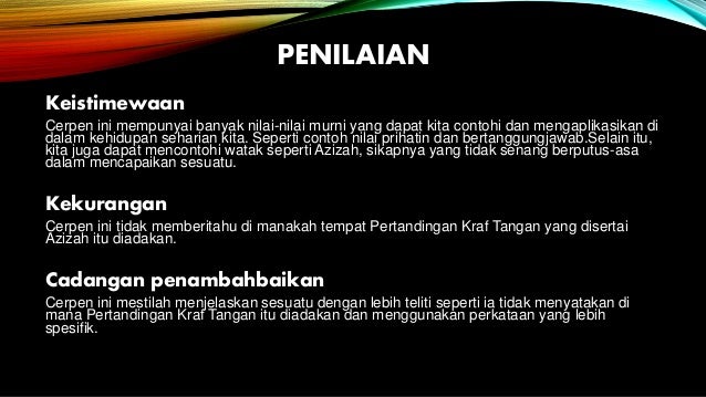 Bahasa Melayu - Cerpen Oren