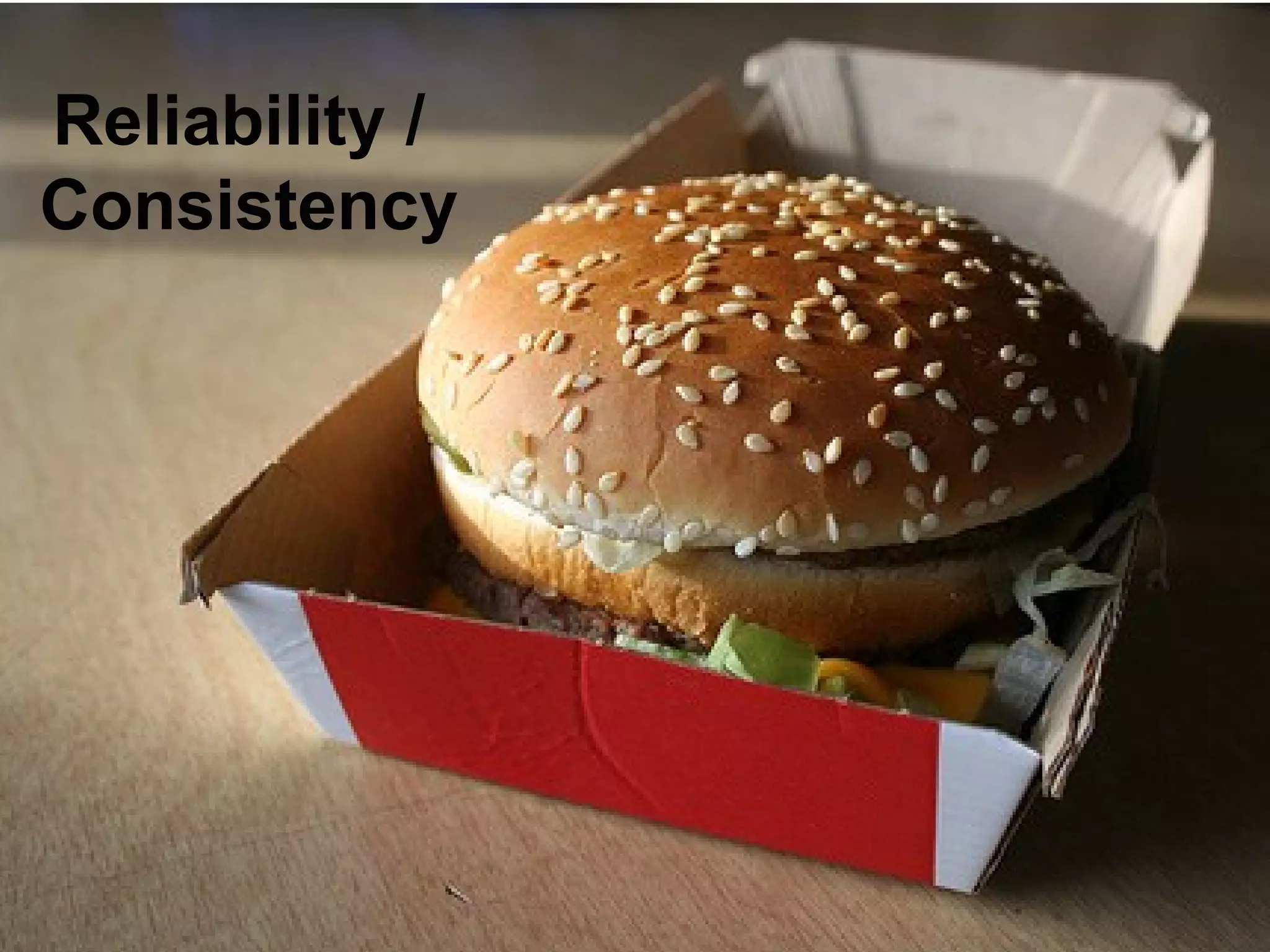 Reliability /  Consistency 