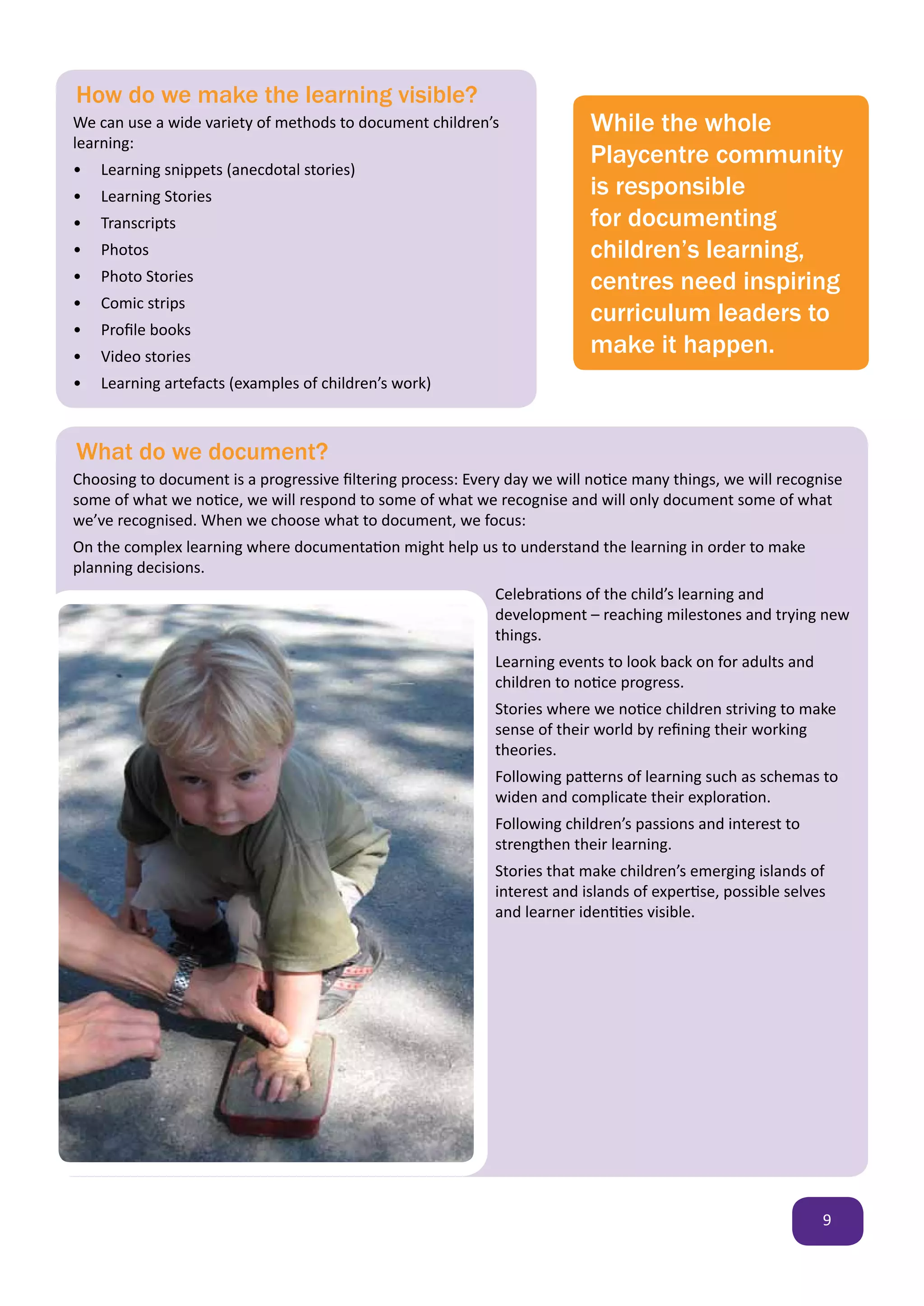 Assessment, planning and evaluation in Playcentre | PDF