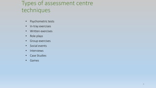 Assessment centres | PPTX