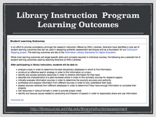 Library Program Assessment Completing the Assessment Cycle | PDF