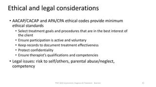 Aacap Coding Summary.pdf Assessment, diagnosis and treatment of childhood mental illess | PPTX