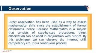 Observation Math Assessment & Evaluation in Mathematics (Major 20) - M1 AIM.pptx
