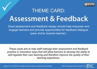 Assessment & Feedback Cards
