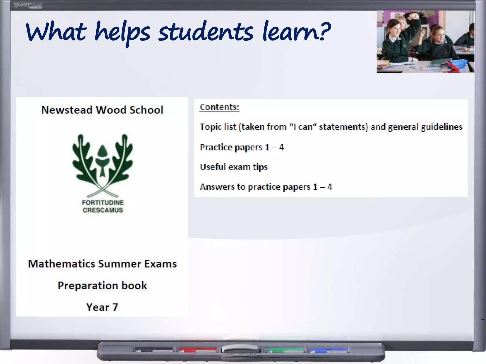 What helps students learn?
 