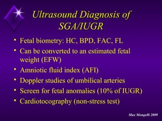 Sonographic Assessment of Fetal Growth Abnormalities