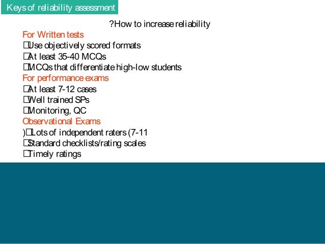 importance of validity and reliability in assessment importance of validity and reliability in assessment