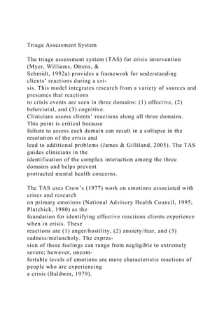 Assessment for Crisis InterventionRick A. MyerDuquesn.docx