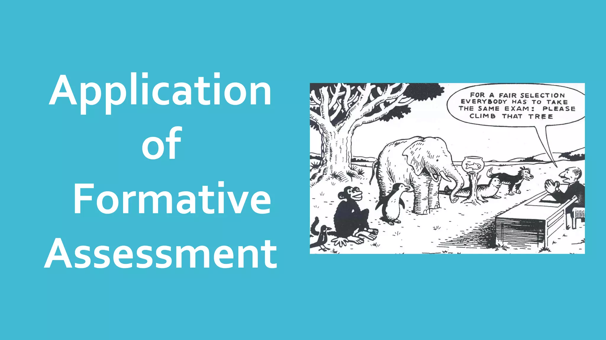 Application
of
Formative
Assessment
 