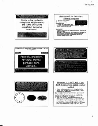 Assessment for learning showing progress | PDF