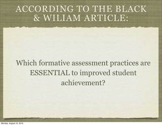 Assessment for Learning: Session 1 | PPT