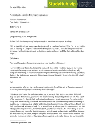 Math Assessment Interview Example Analysis Assessment For Learning In Mathematics Using Multiple Choice Questions ...