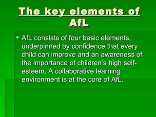 Assessment For Learning Parent Workshop | PPT