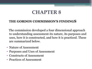 assessment Gordon commission. (Edmund W. Gordon) | PPTX