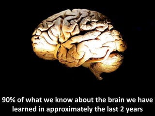 Instructional Design 
90% of what we know about the brain we have 
learned in approximately the last 2 years 
 