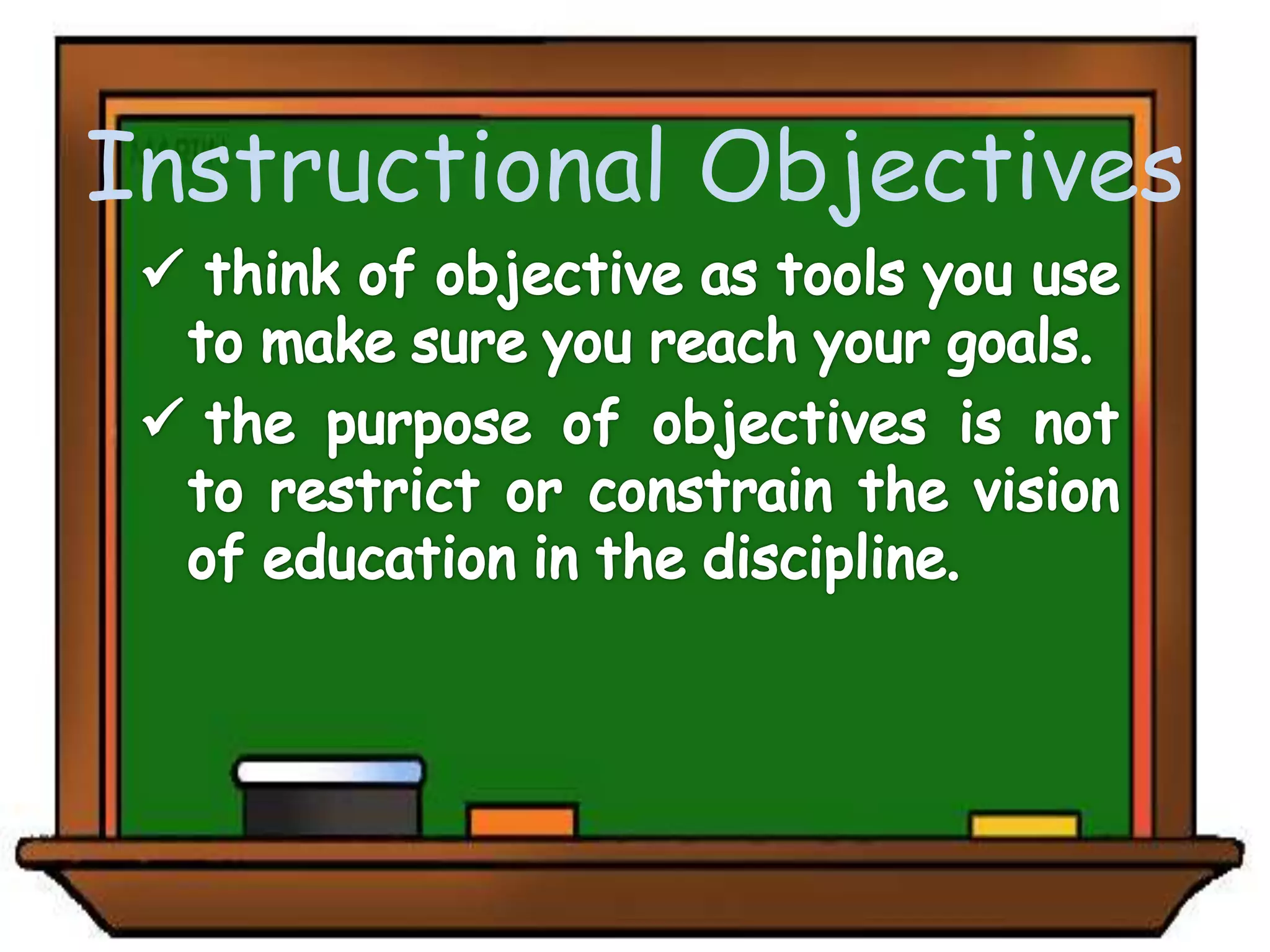 Instructional Objectives