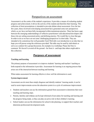 Assessment In Education At Secondary Level | PDF