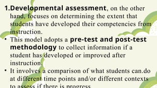 Assessment in learning 2 Lesson 1 Assessment | PPTX