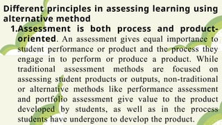 Assessment in learning 2 Lesson 1 Assessment | PPTX