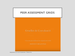 PEER ASSESSMENT GRIDS
 