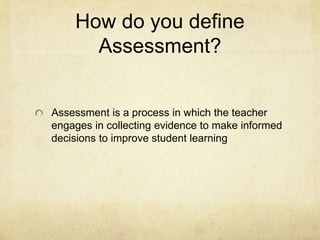Assessment in the K12 Classroom