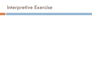 Interpretive Exercise 