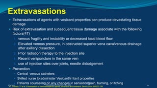 Extravascular Injection Assessment, Management and Prevention of anticancer Adverse Reaction a ...