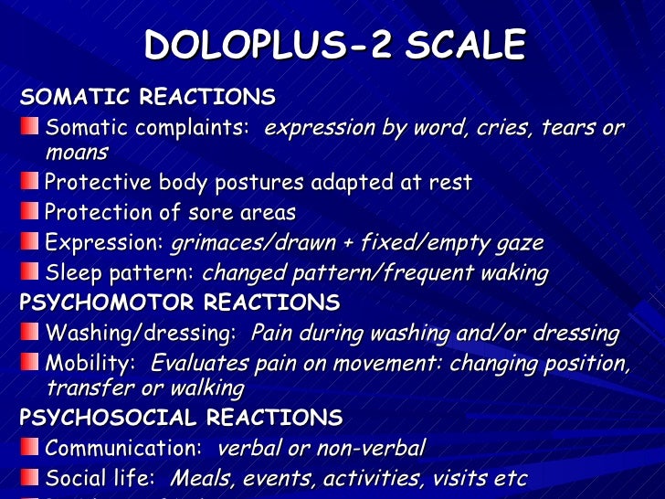 Assessment management of symptoms