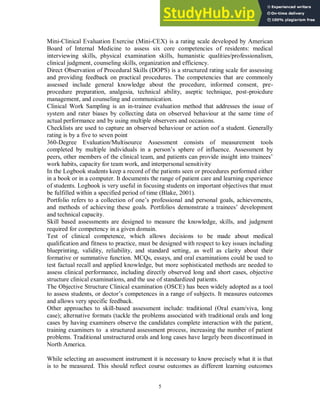 Assessment Methods In Medical Education | PDF