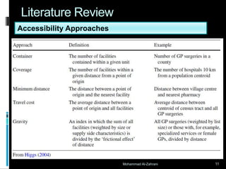 Assessment of accessibility to healthcare facilities using GIS (Review ...