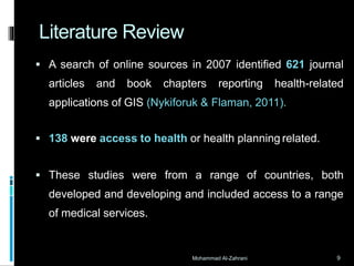 Assessment of accessibility to healthcare facilities using GIS (Review ...