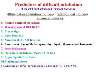 Delikan Test Assessment of airway | PPT