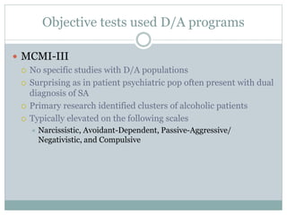 Mmiii Rv Test Assessment of alcohol and drug use | PPTX