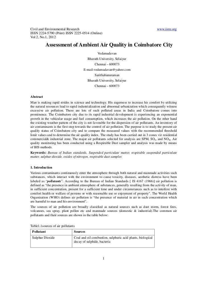 research paper on ambient air quality In addition to the poor ambient air quality, the deleterious effects of ambient air pollution on human health mobile displays or to view the mdpi. research paper on ambient air quality In addition to the poor ambient air quality, the deleterious effects of ambient air pollution on human health mobile displays or to view the mdpi.