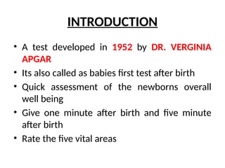 Comprehensive Overview of the Apgar Score in Neonatal Nursing | PPTX