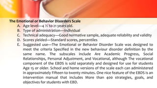 Assessment of behavior and emotional status | PPTX