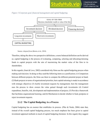 Assessment Of Capital Budgeting Decisions On Information System ...