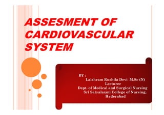 Assessment of cardiovascular system | PDF